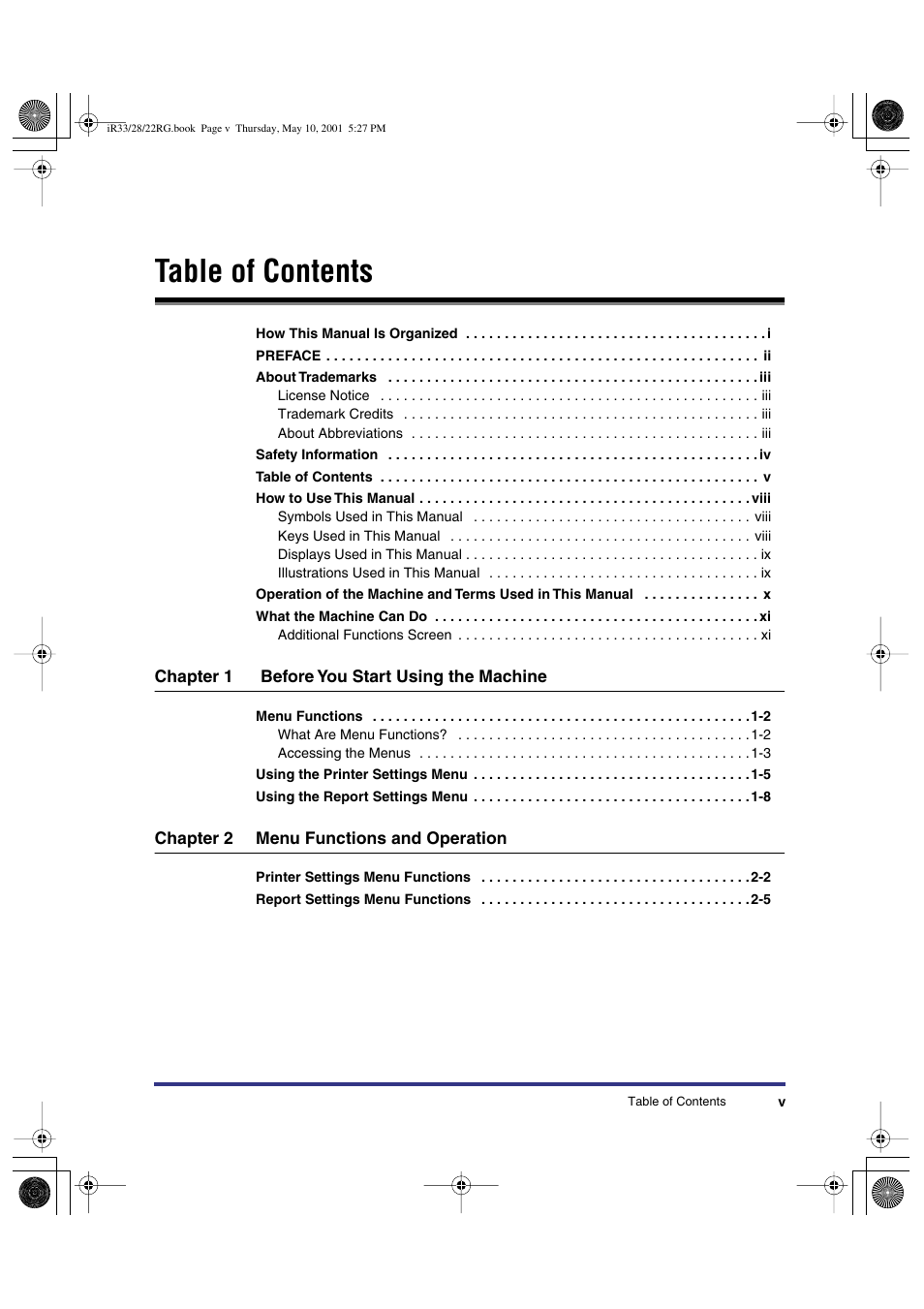Canon IR3300 User Manual | Page 7 / 129
