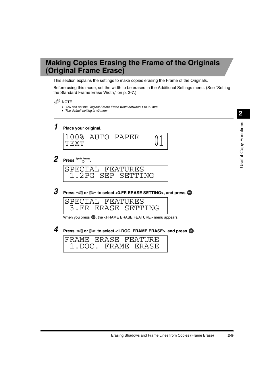 100% auto paper text | Canon IR1600 User Manual | Page 41 / 70