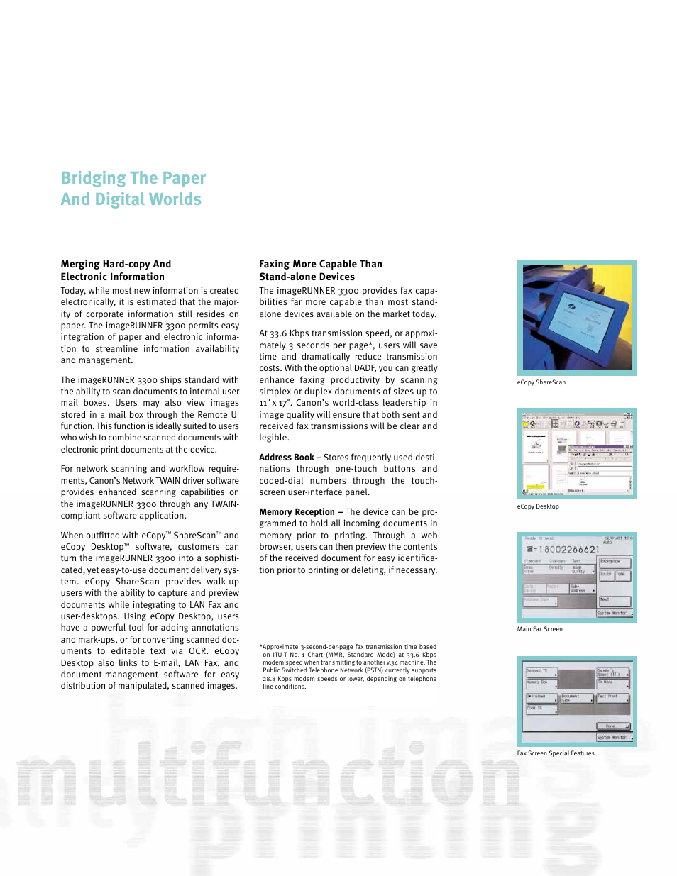 Bridging the paper and digital worlds | Canon 3300 User Manual | Page 6 / 8