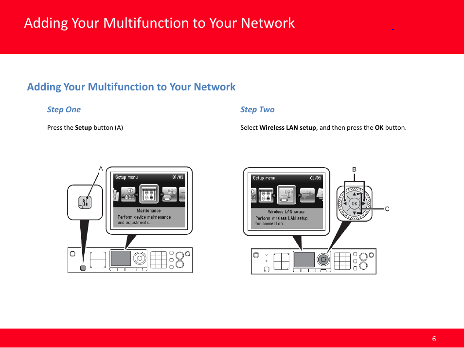 Adding your multifunction to your network | Canon MX420 User Manual | Page 6 / 24