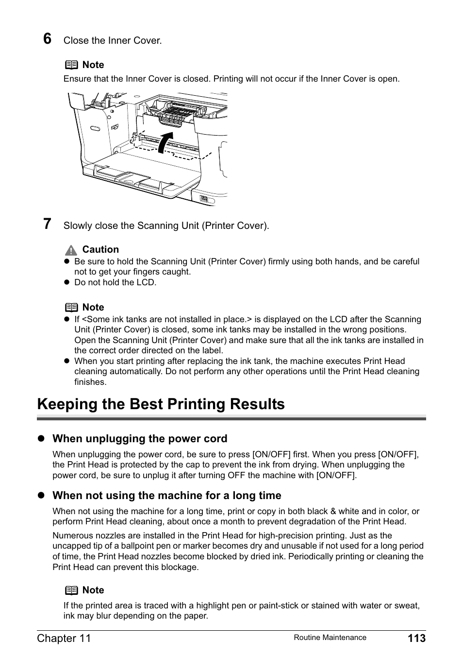 Keeping the best printing results | Canon MP800R User Manual | Page 115 / 188