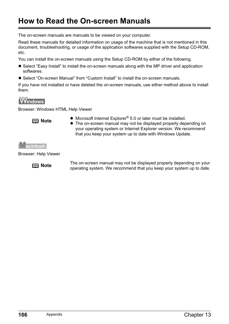 How to read the on-screen manuals | Canon MP800R User Manual | Page 168 / 188
