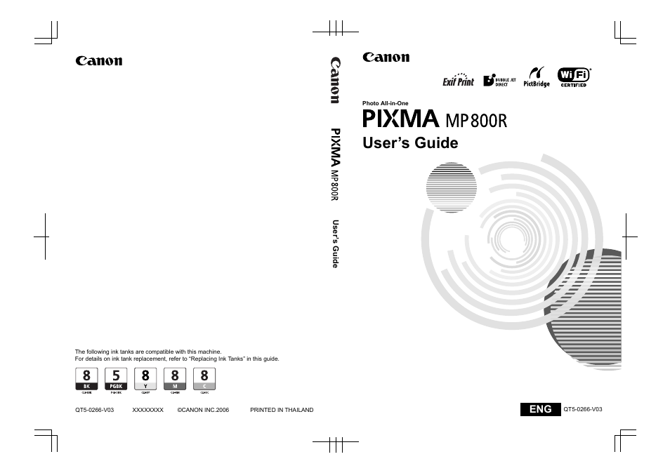 User’s guide | Canon MP800R User Manual | Page 188 / 188