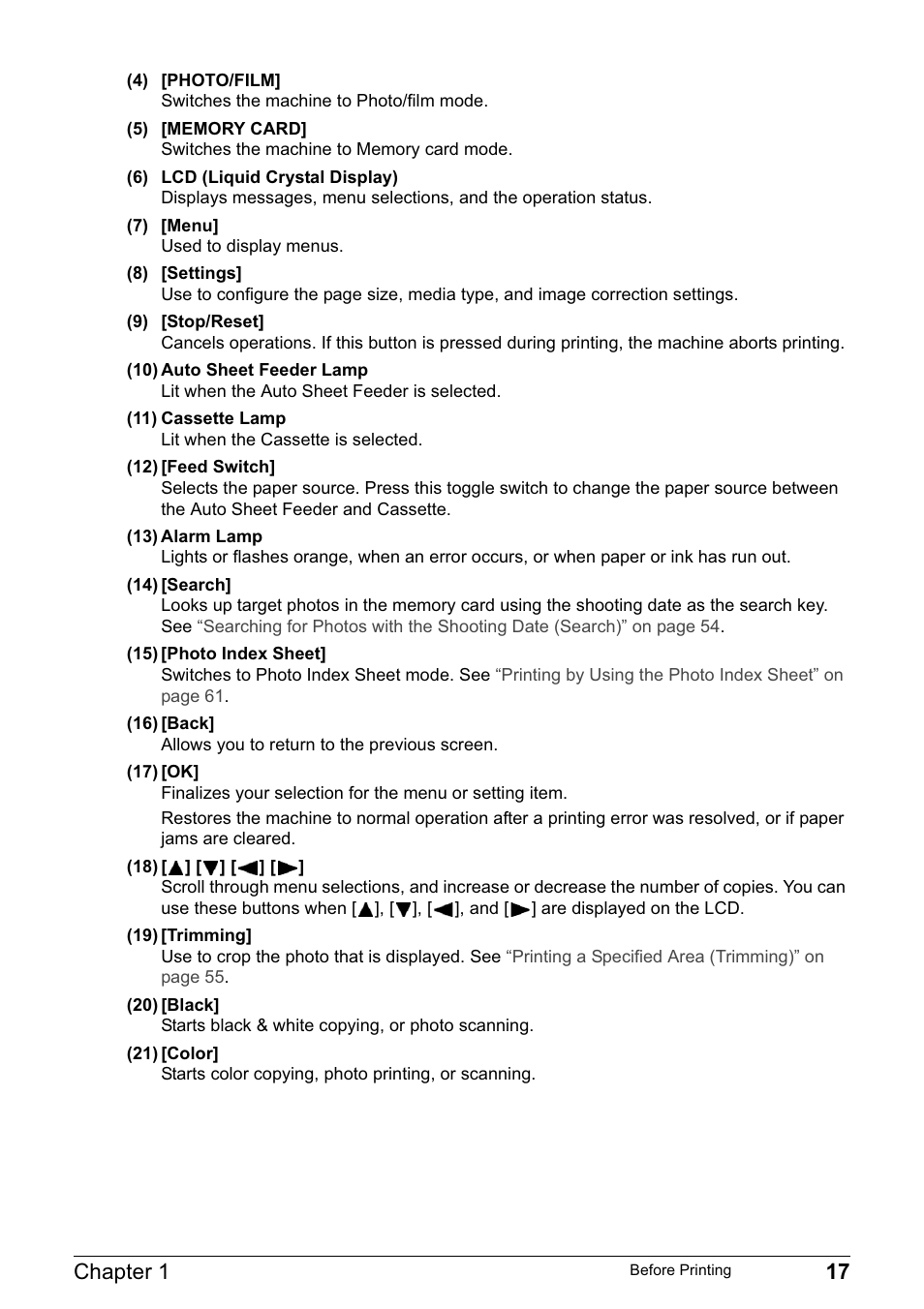 Chapter 1 17 | Canon MP800R User Manual | Page 19 / 188