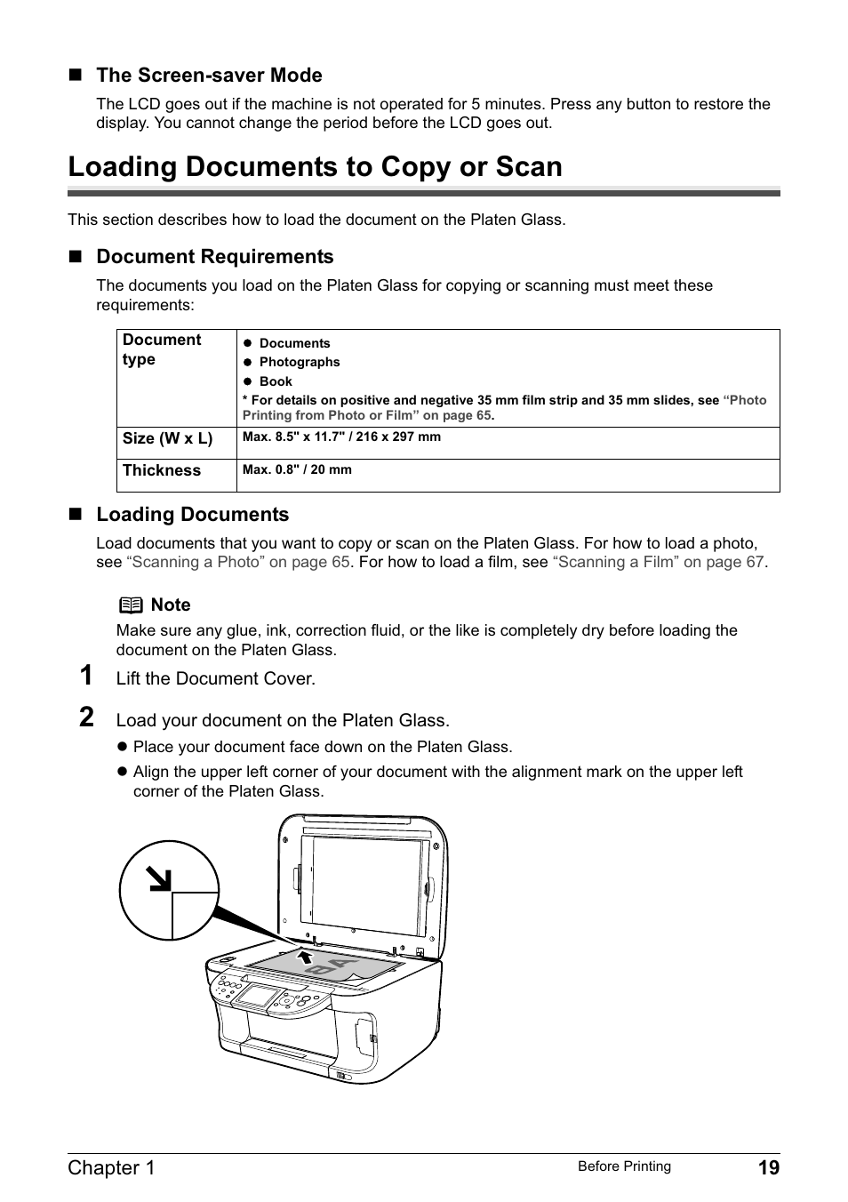 Loading documents to copy or scan | Canon MP800R User Manual | Page 21 / 188