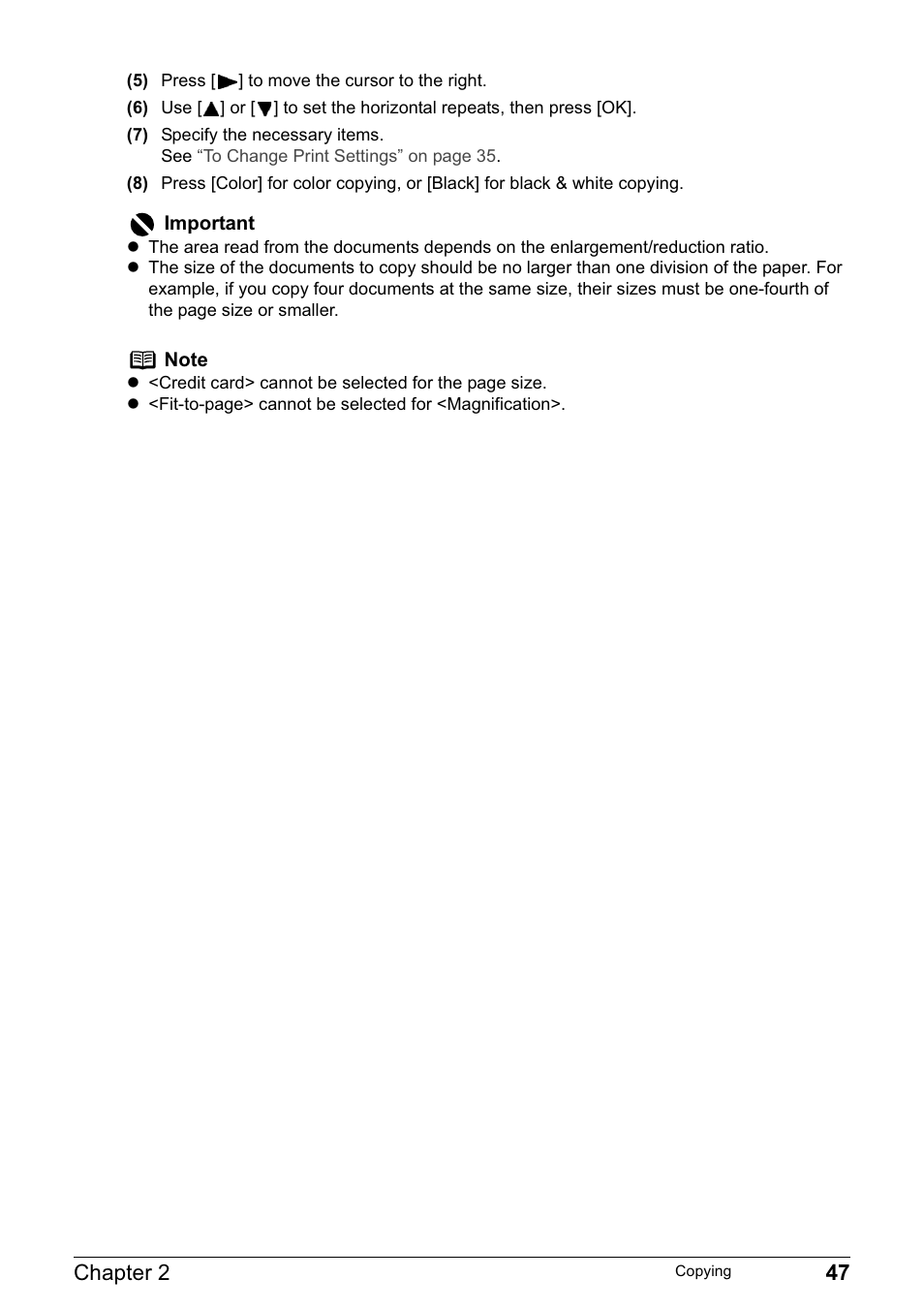 Chapter 2 47 | Canon MP800R User Manual | Page 49 / 188