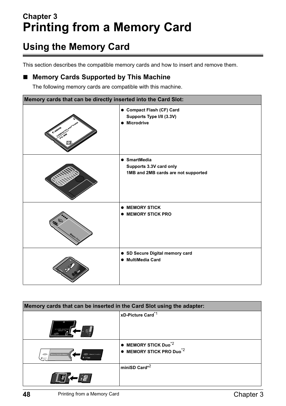 Chapter 3, 48 chapter 3 | Canon MP800R User Manual | Page 50 / 188