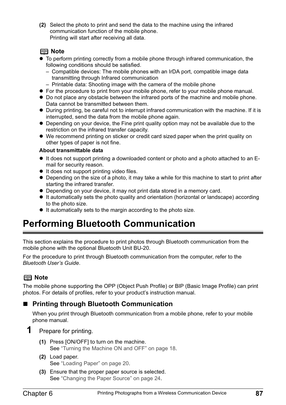 Performing bluetooth communication | Canon MP800R User Manual | Page 89 / 188