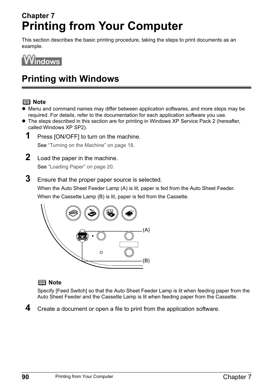 Printing from your computer, Printing with windows 1 | Canon MP800R User Manual | Page 92 / 188