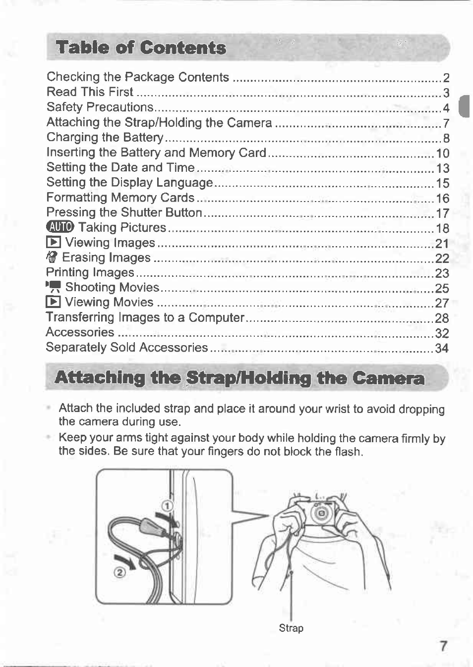 Canon IXUS 100 IS User Manual | Page 7 / 36