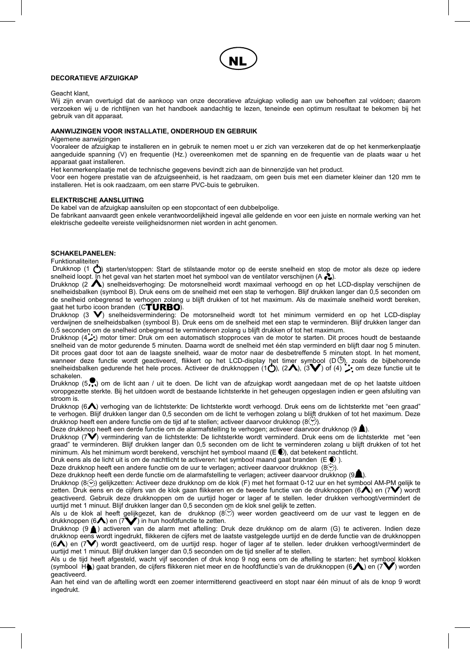 Cata Купольные вытяжки User Manual | Page 18 / 44