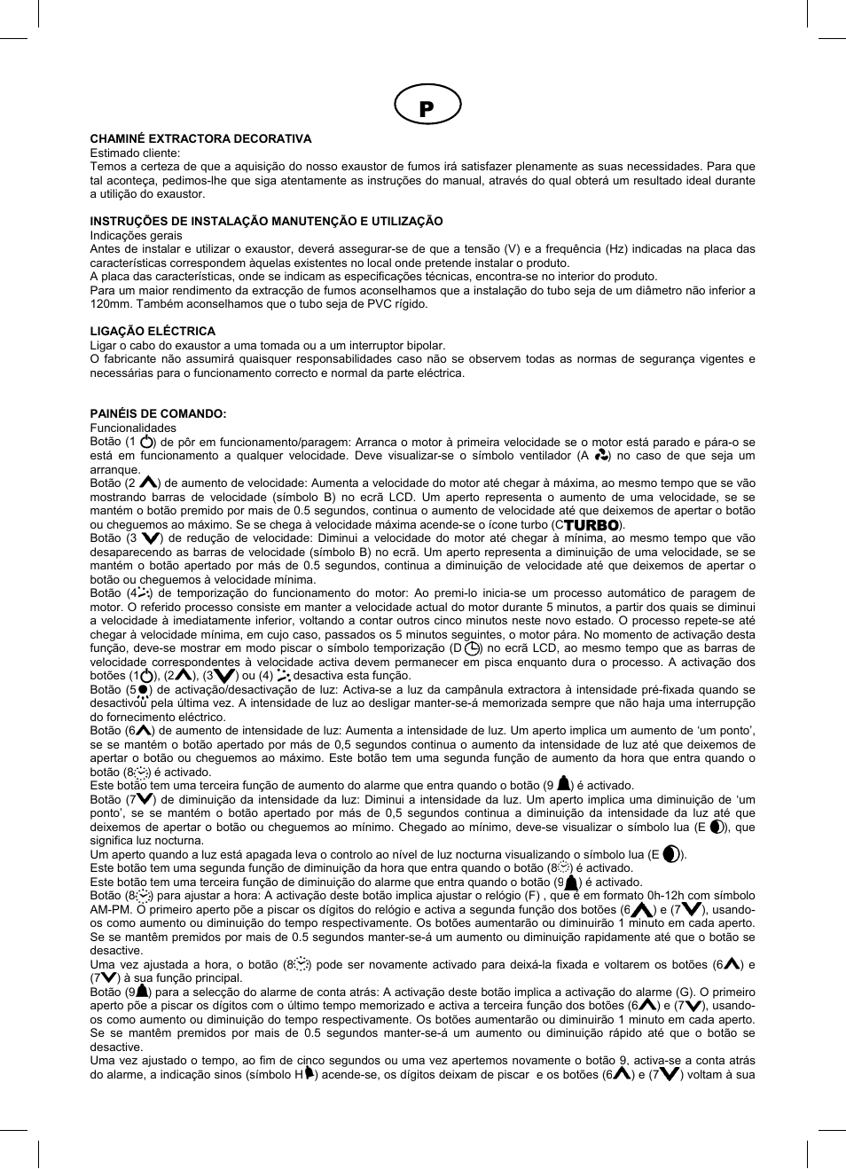 Cata Купольные вытяжки User Manual | Page 20 / 44