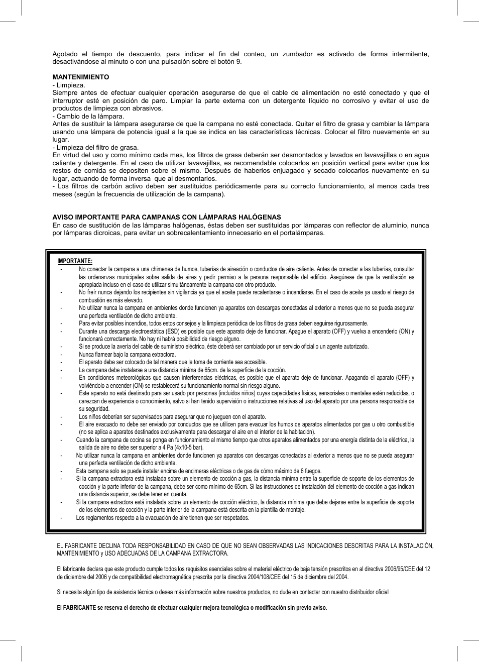 Cata Купольные вытяжки User Manual | Page 9 / 44
