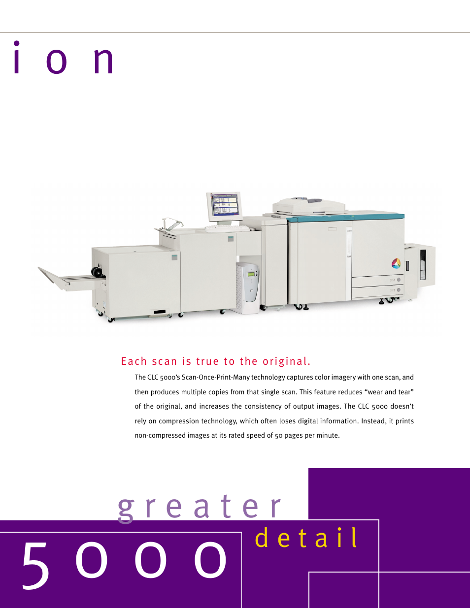 I o n | Canon CLC 5000 User Manual | Page 3 / 8