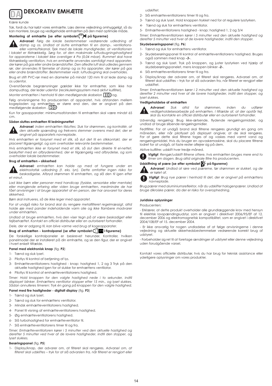 Dekorativ emhætte | Cata MOON ISLAND User Manual | Page 19 / 29