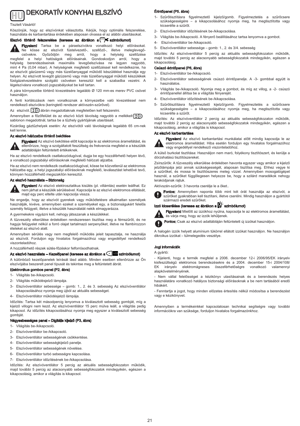 Dekoratív konyhai elszívó | Cata MOON ISLAND User Manual | Page 26 / 29