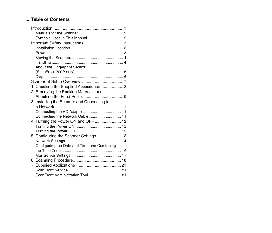 Canon SCANFRONT 300 User Manual | Page 6 / 28