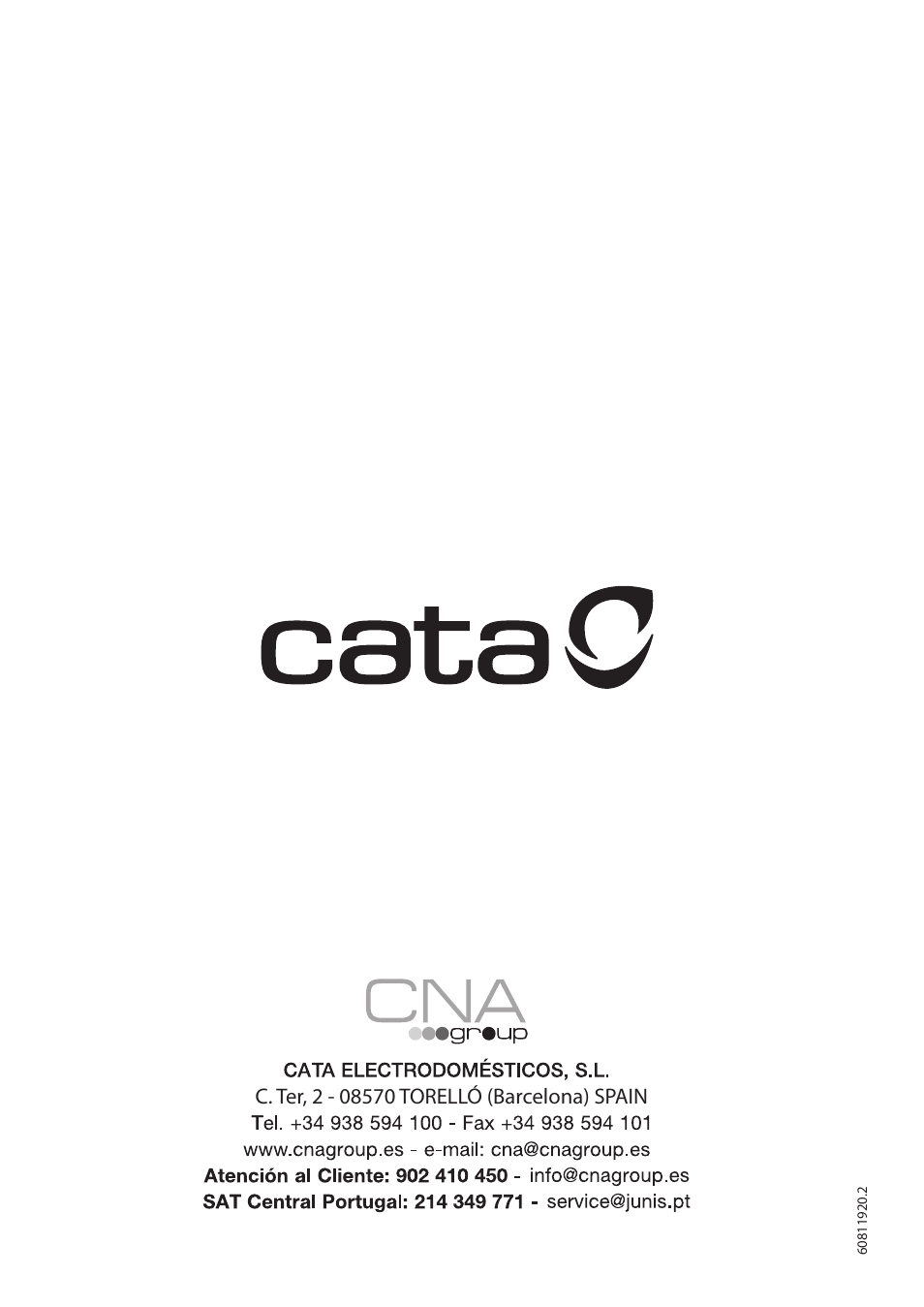 Cata SB 603 WH User Manual | Page 44 / 44