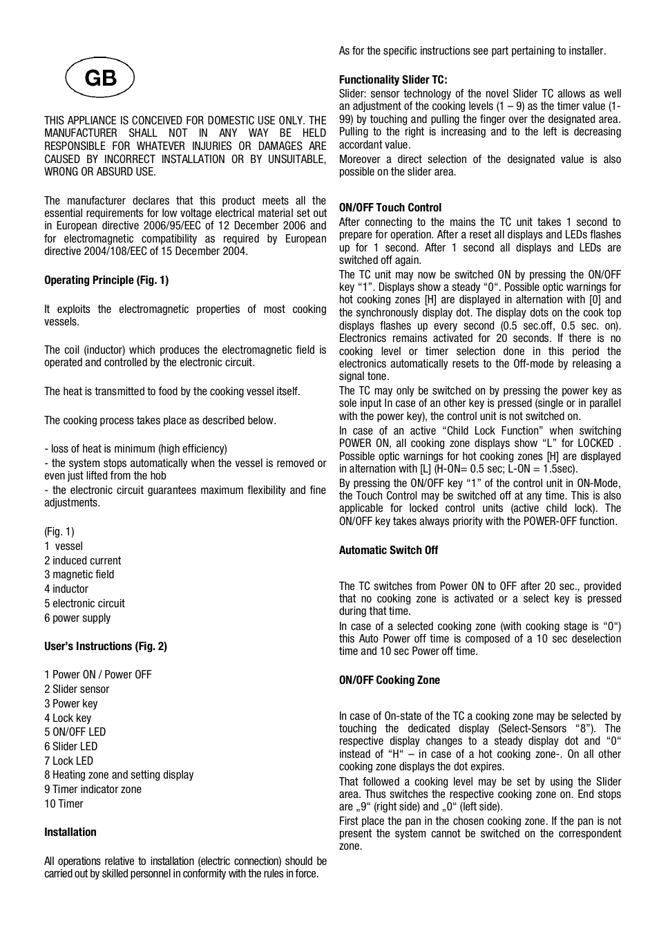 Cata SB 603 WH User Manual | Page 7 / 44