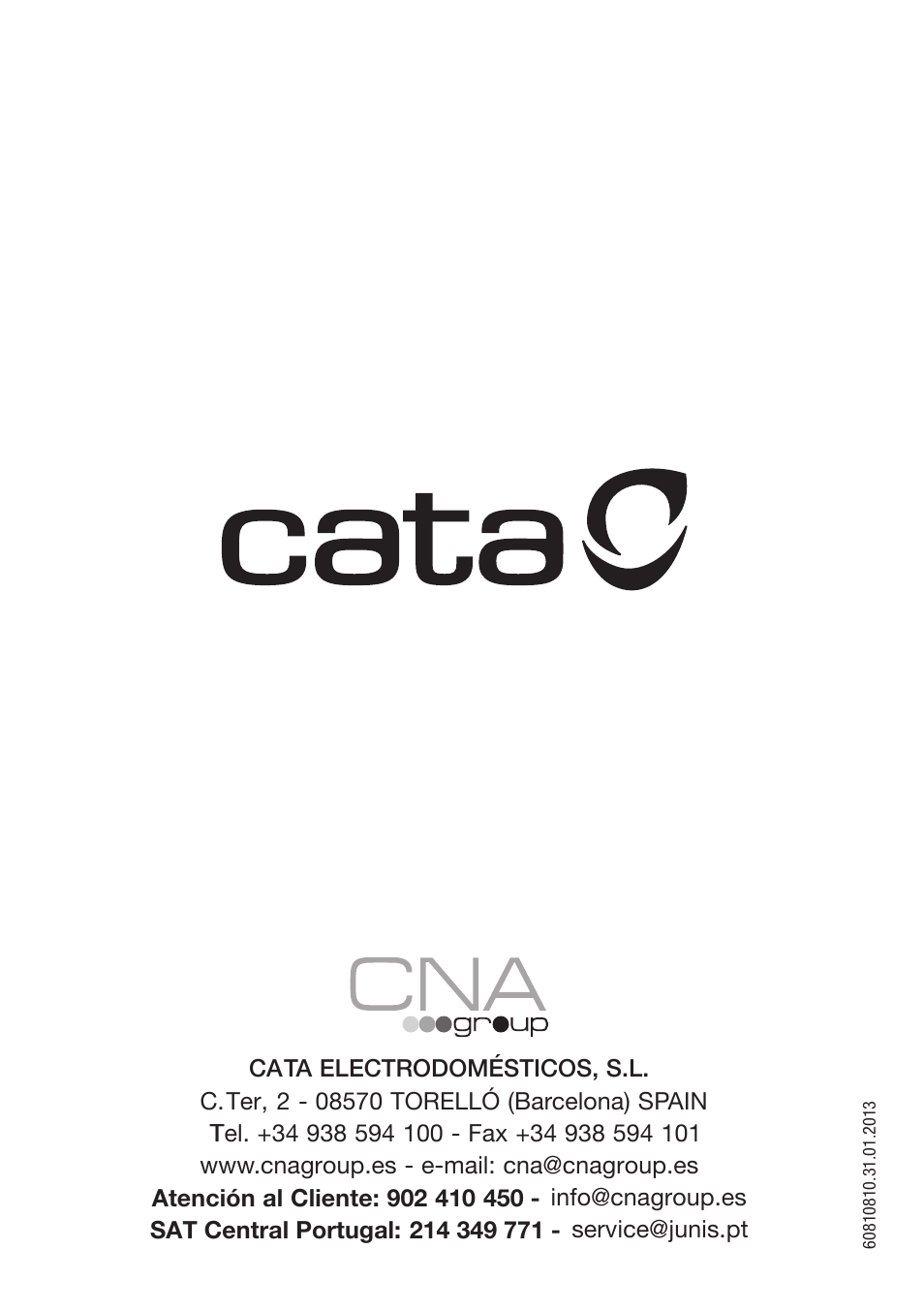 Cata TT 603 User Manual | Page 70 / 70
