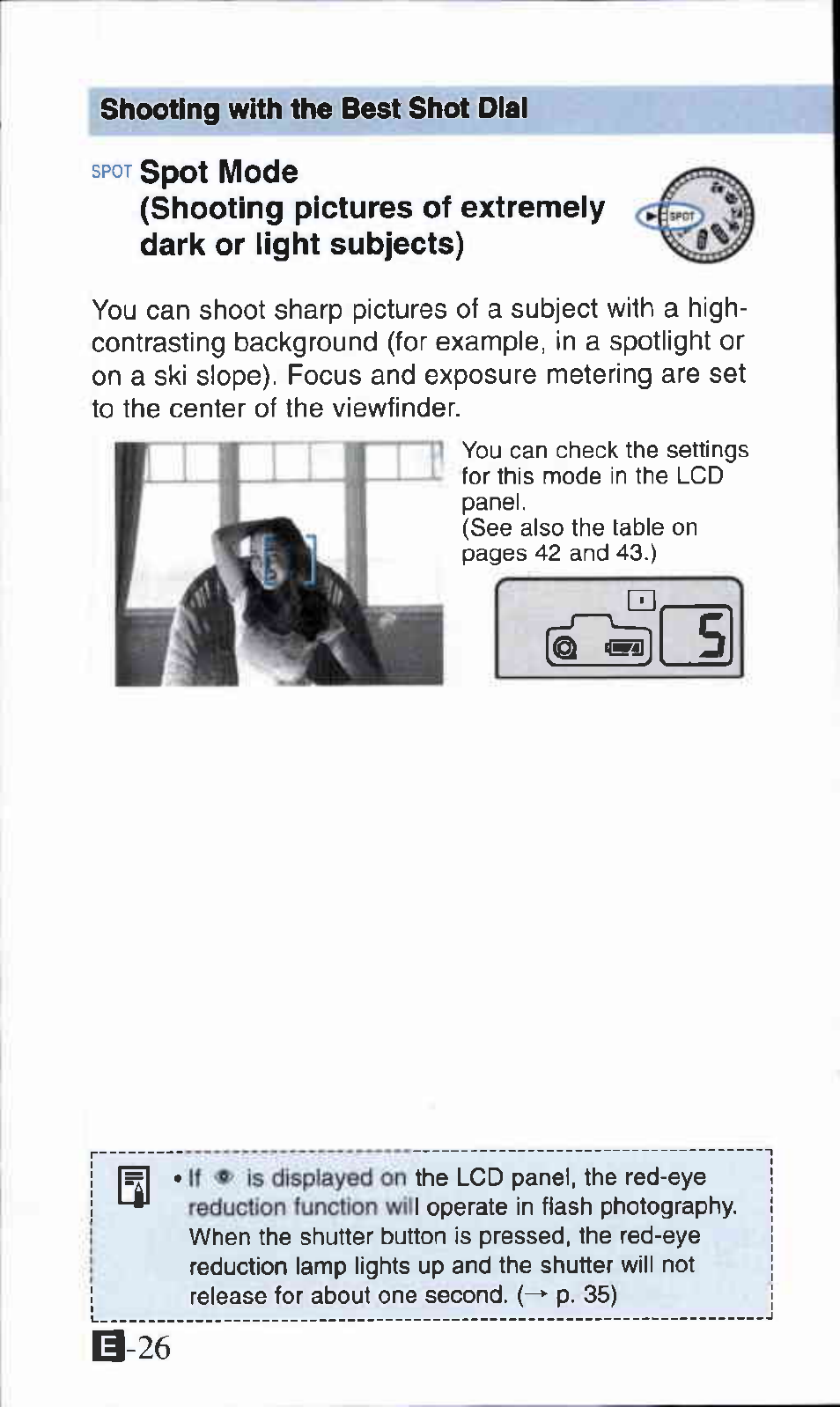 Spot spot mode, M[@ 5 | Canon Z135 User Manual | Page 26 / 43