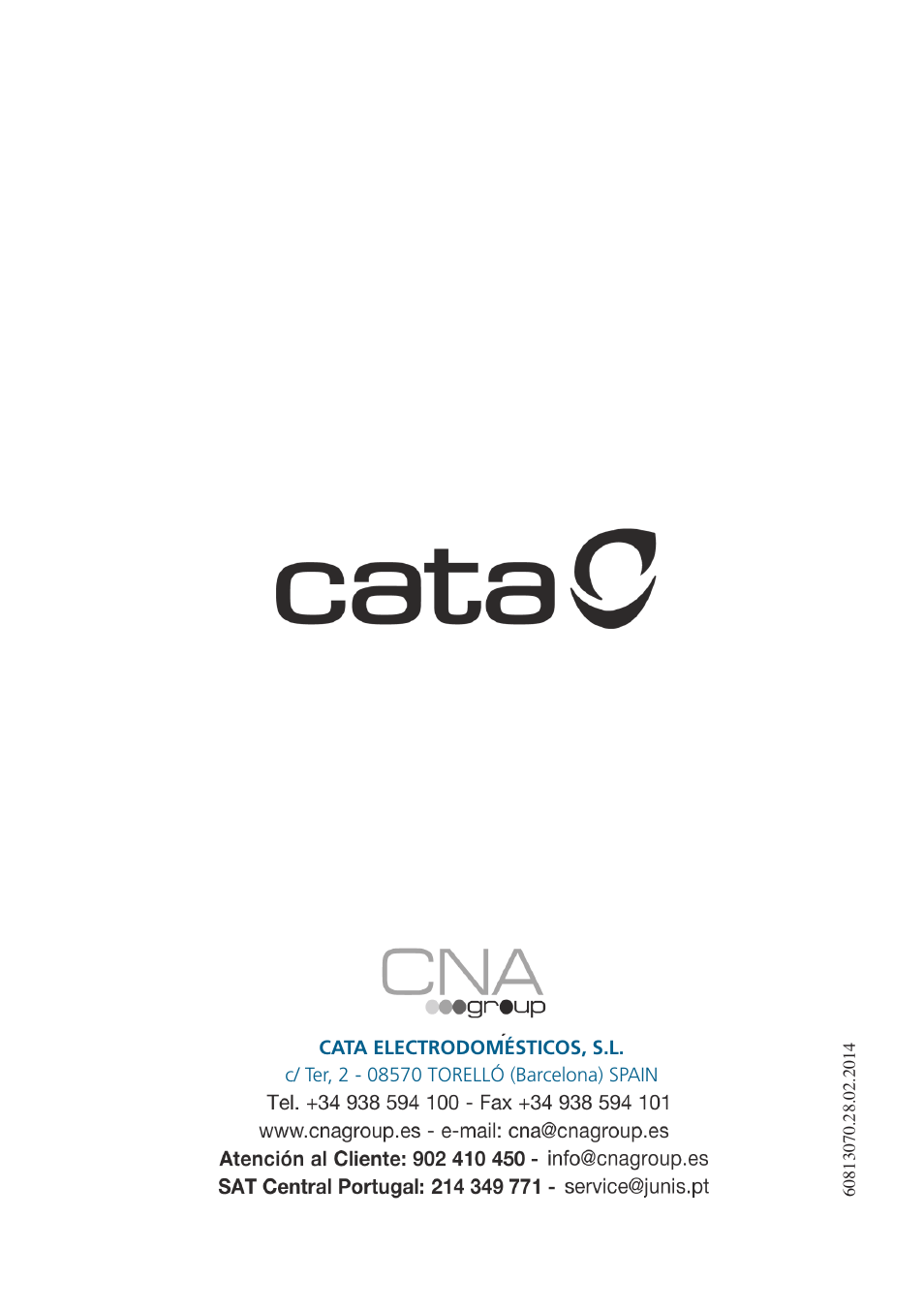 Cata ME 605 TC User Manual | Page 94 / 94