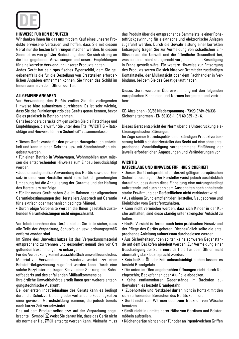 Cata HGR 110 AS WH User Manual | Page 12 / 72