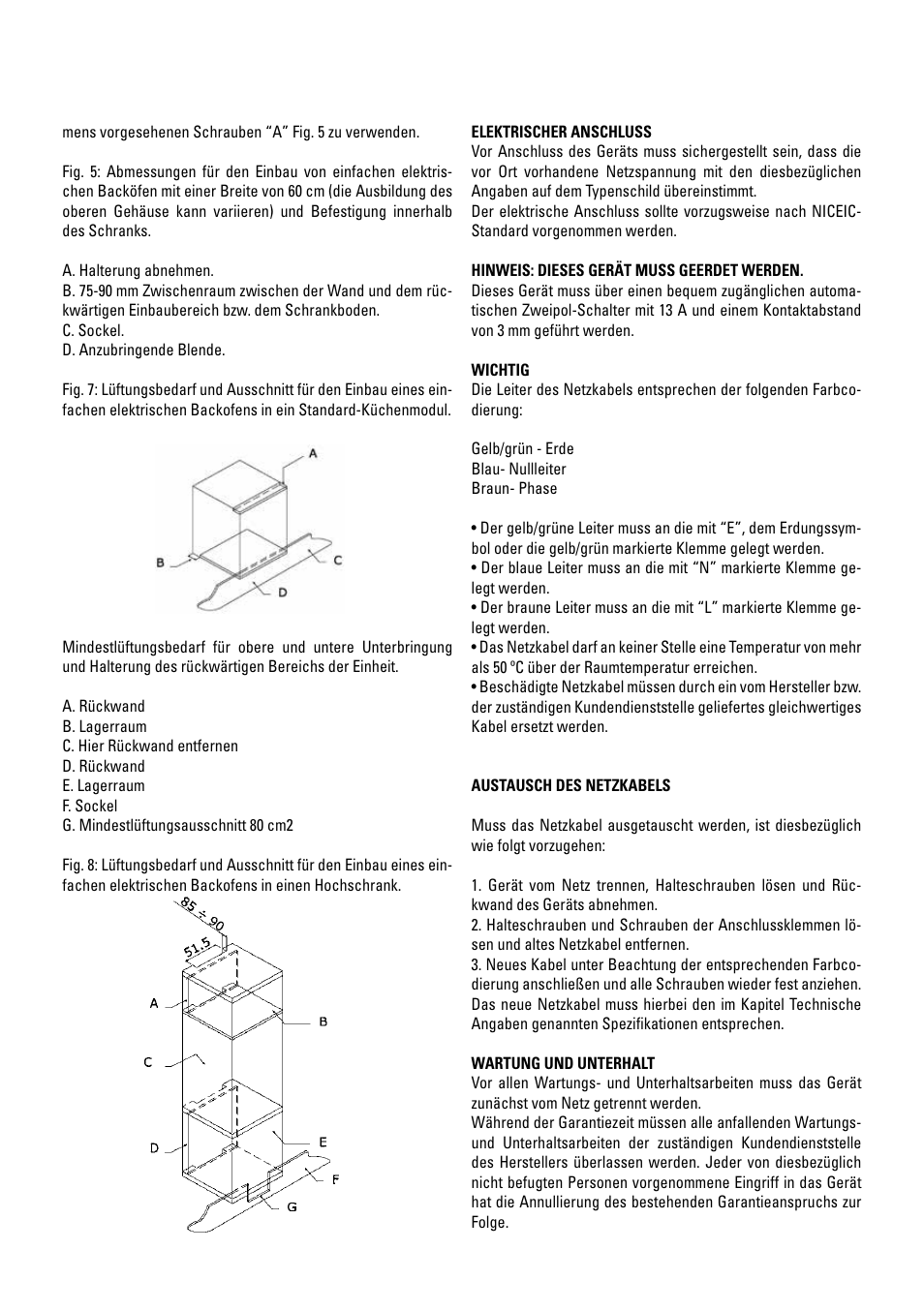 Cata HGR 110 AS WH User Manual | Page 20 / 72