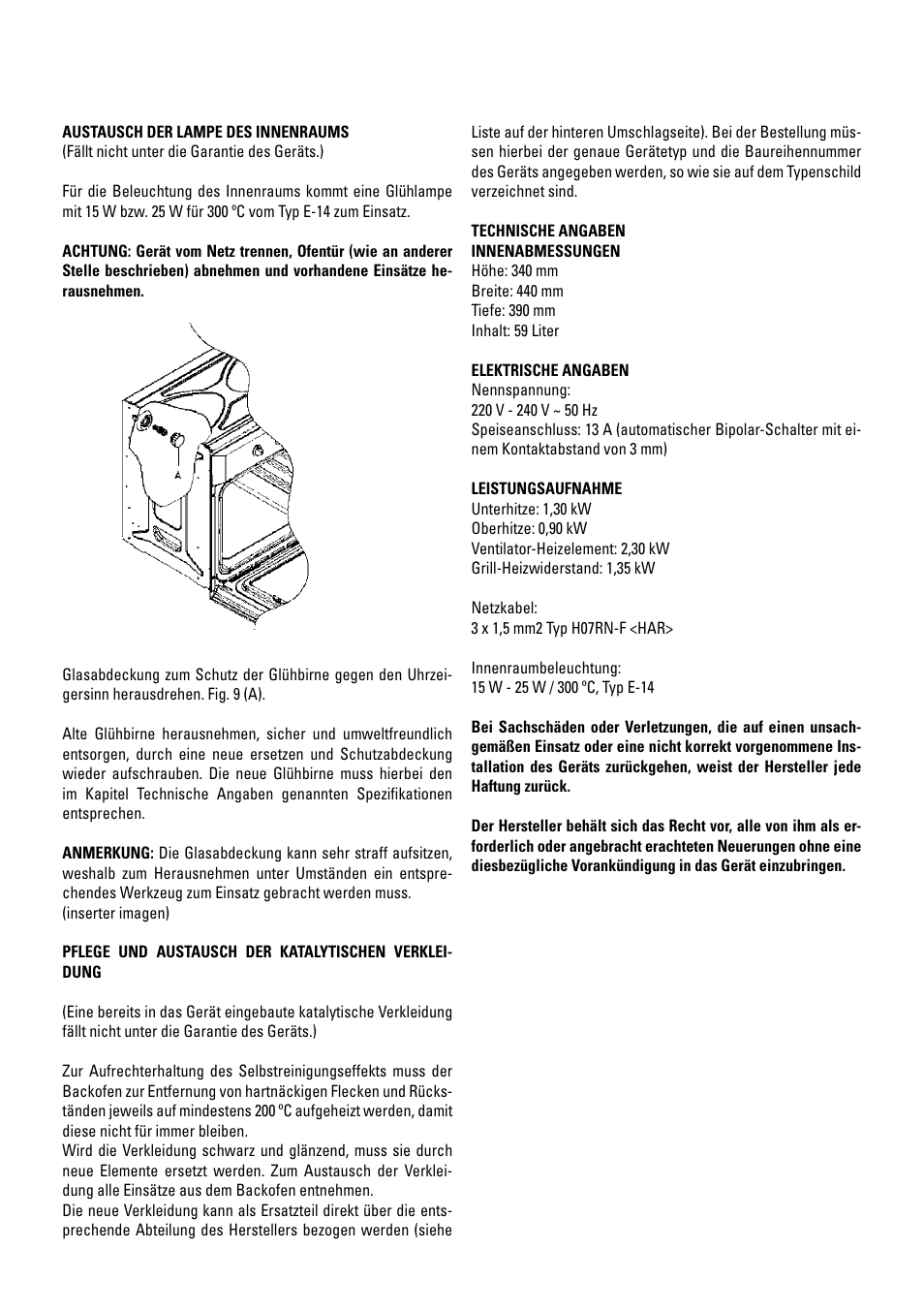 Cata HGR 110 AS WH User Manual | Page 21 / 72