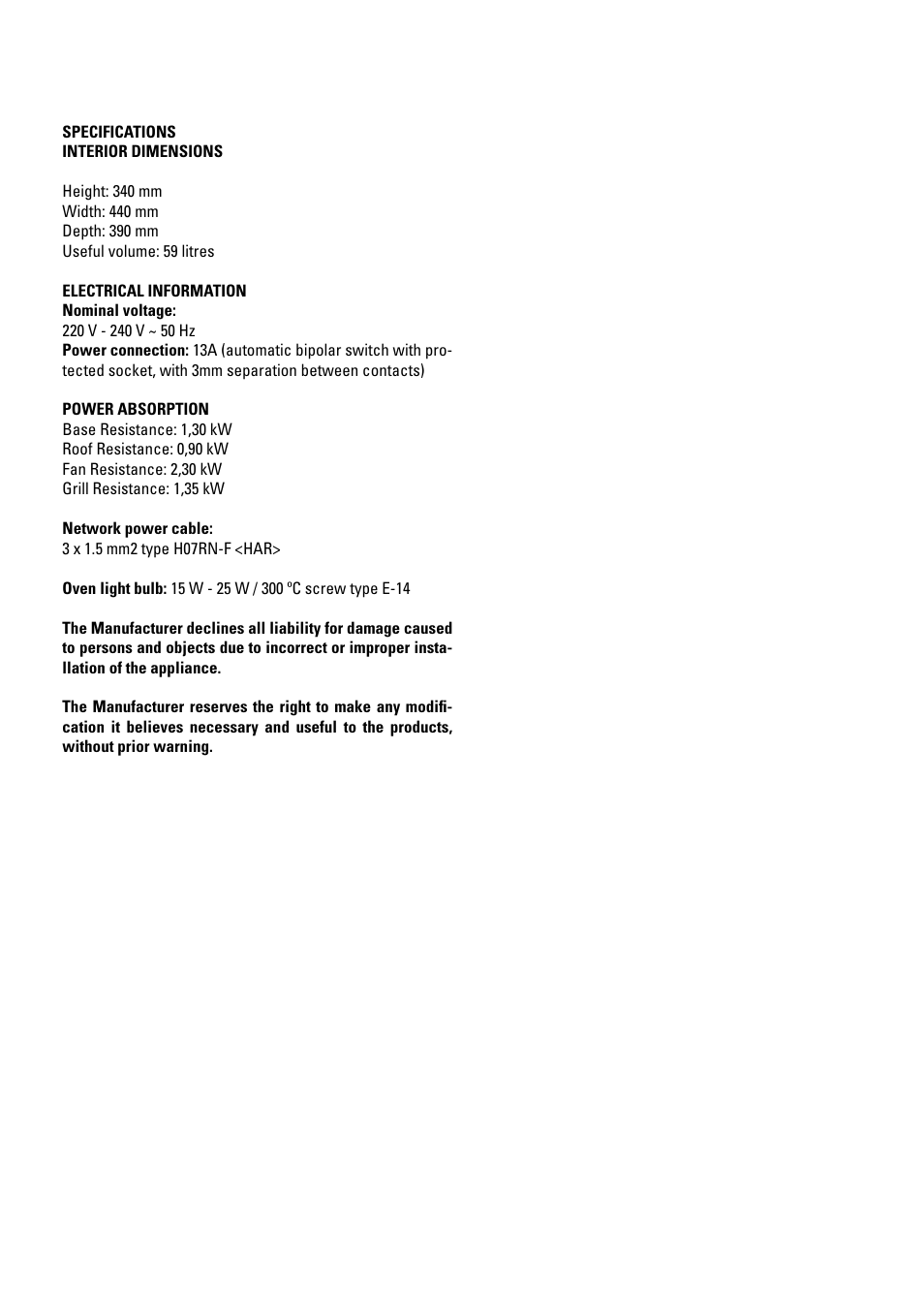 Cata HGR 110 AS WH User Manual | Page 41 / 72