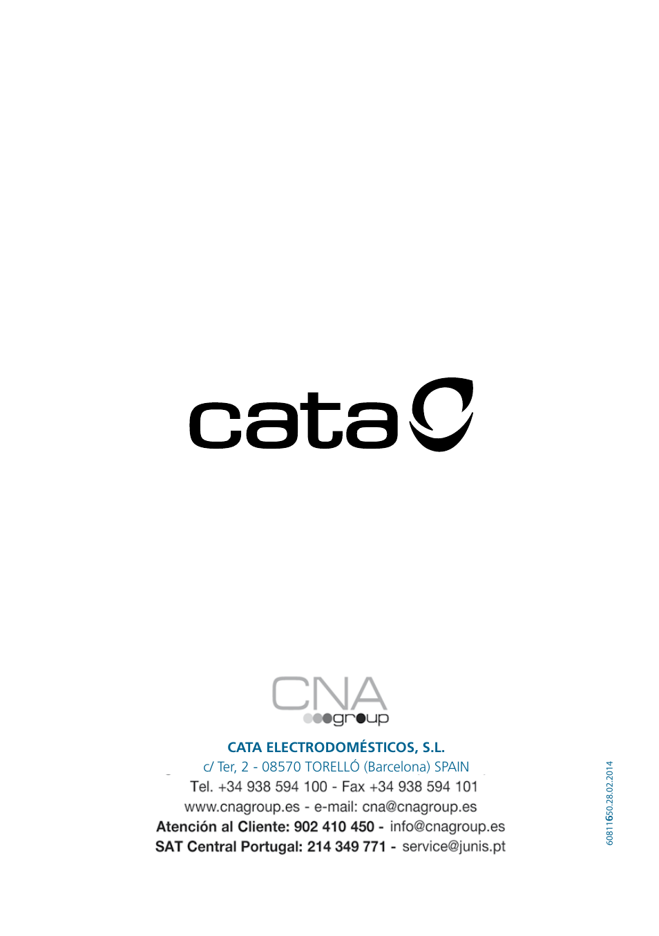 Cata HGR 110 AS WH User Manual | Page 72 / 72