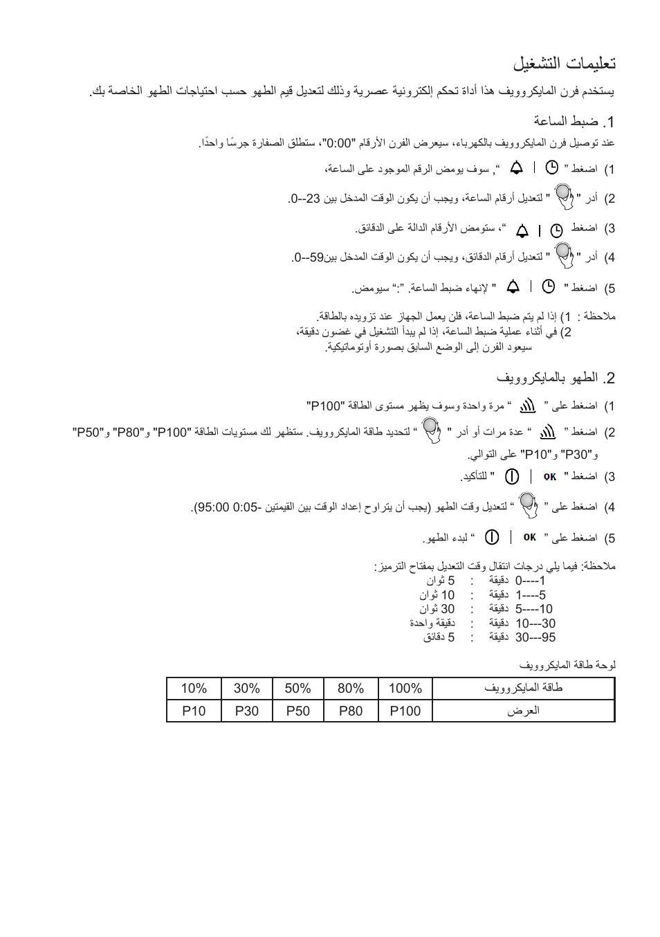 ليغشتلا تاميلعت | Cata FS 20 BK User Manual | Page 136 / 142