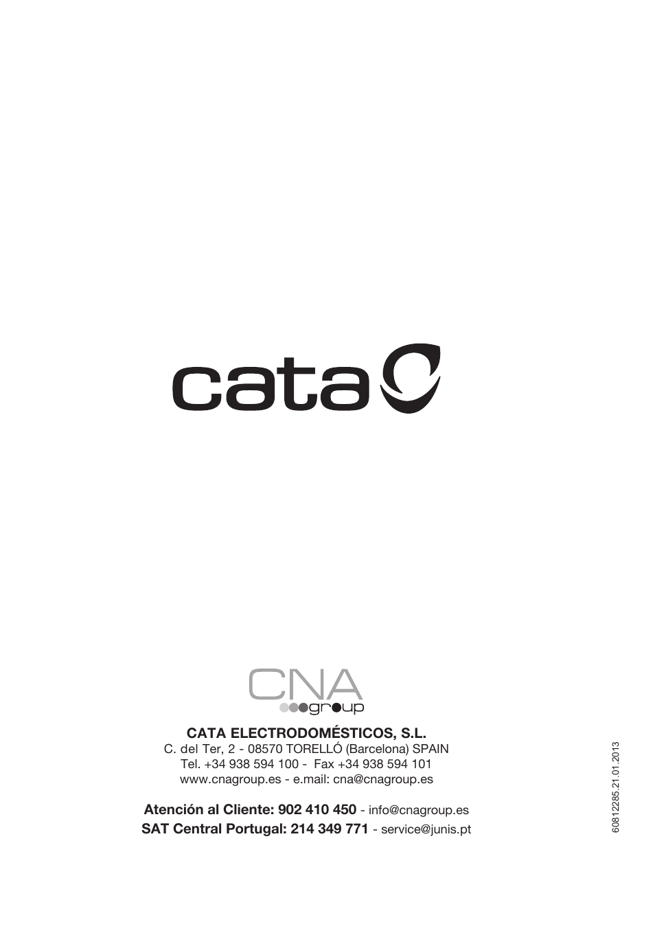 Cata FS 20 BK User Manual | Page 142 / 142