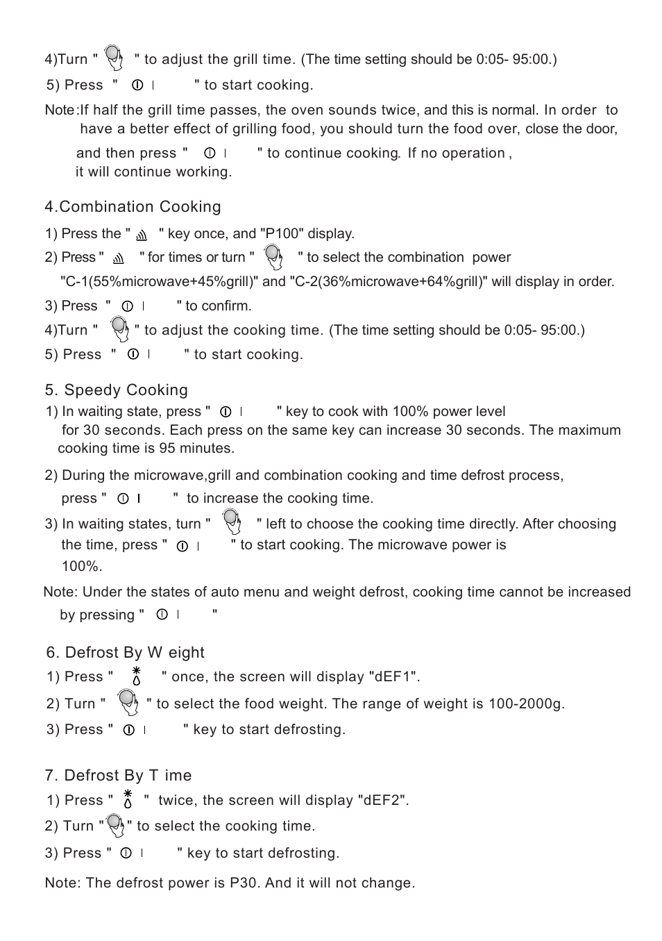 Combination cooking | Cata FS 20 BK User Manual | Page 34 / 142