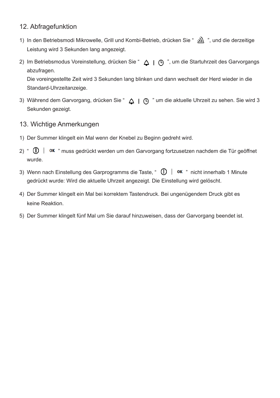 Abfragefunktion, Wichtige anmerkungen | Cata FS 20 BK User Manual | Page 82 / 142