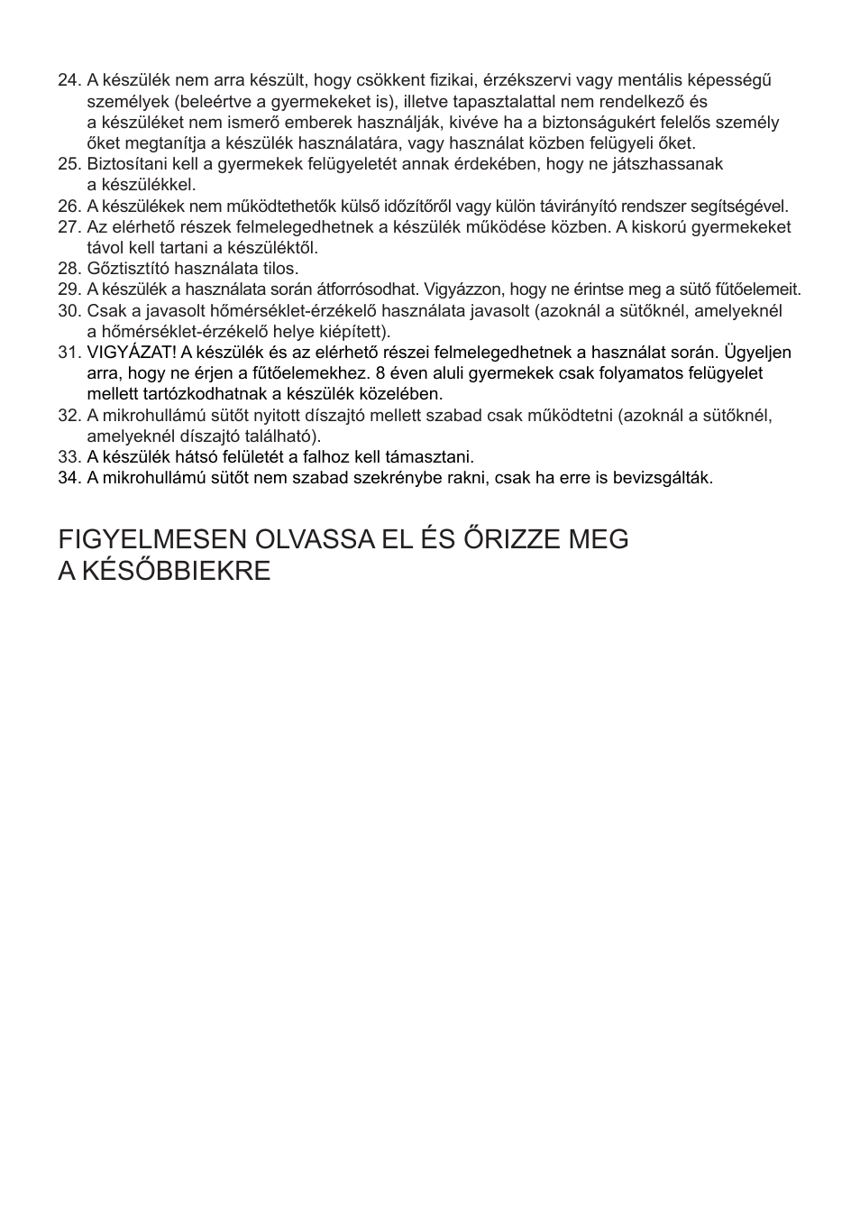 Figyelmesen olvassa el és őrizze meg a későbbiekre | Cata FS 20 BK User Manual | Page 86 / 142