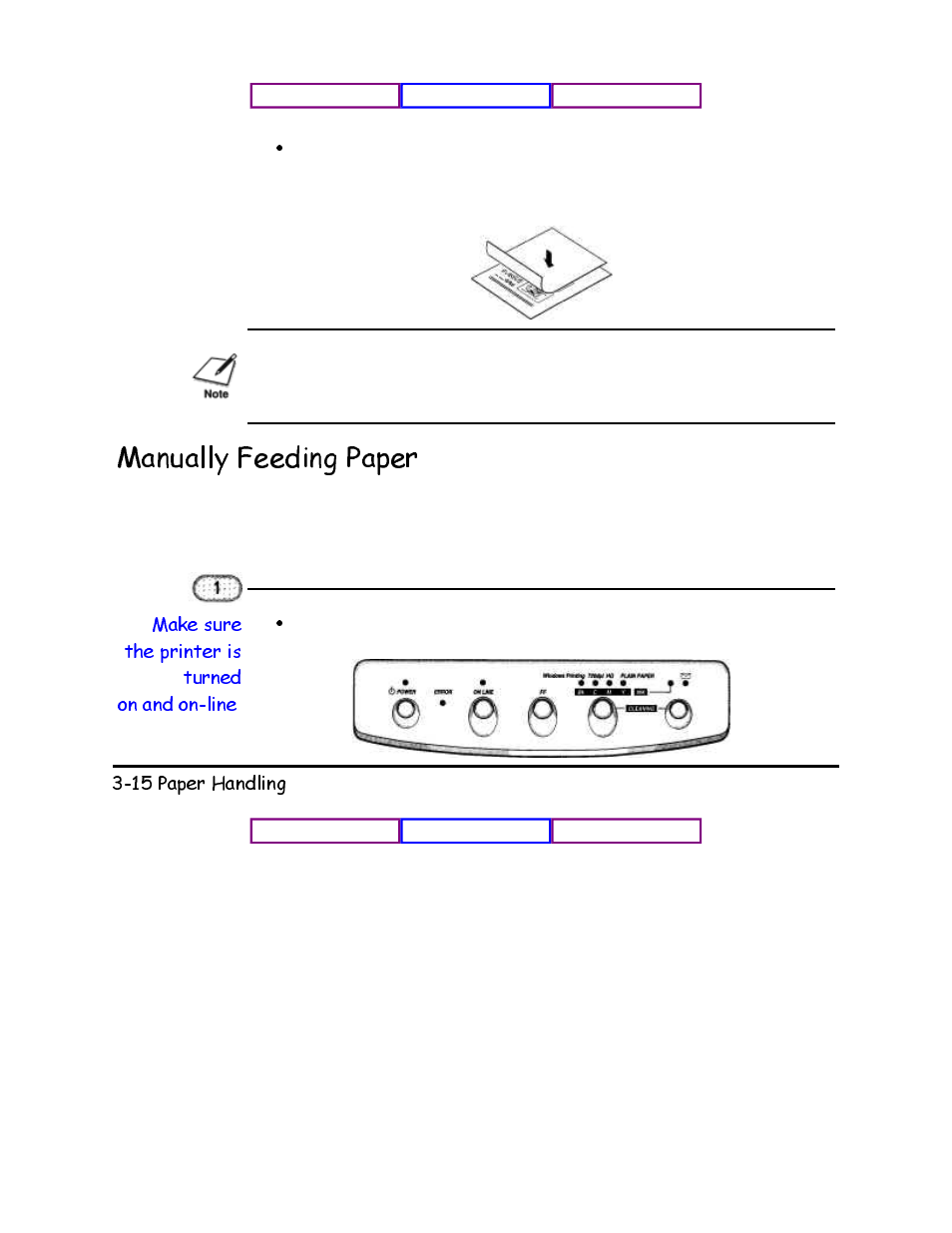 Manually feeding paper, 0dqxdoo\ )hhglqj 3dshu | Canon BJC-620 User Manual | Page 41 / 97