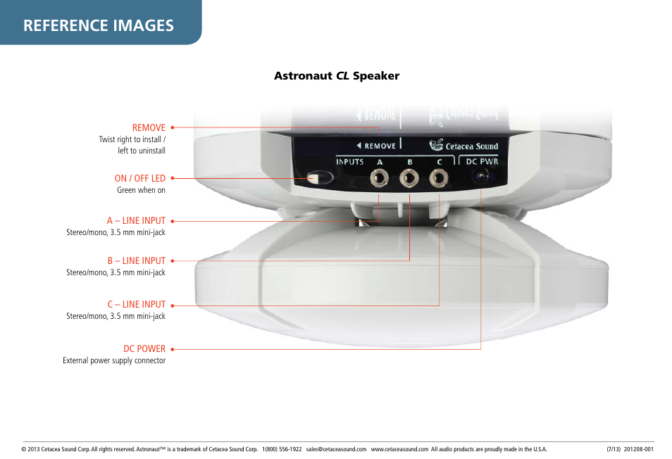 Reference images | Cetacea Sound Astronaut CL Quick Start Guide User Manual | Page 2 / 4