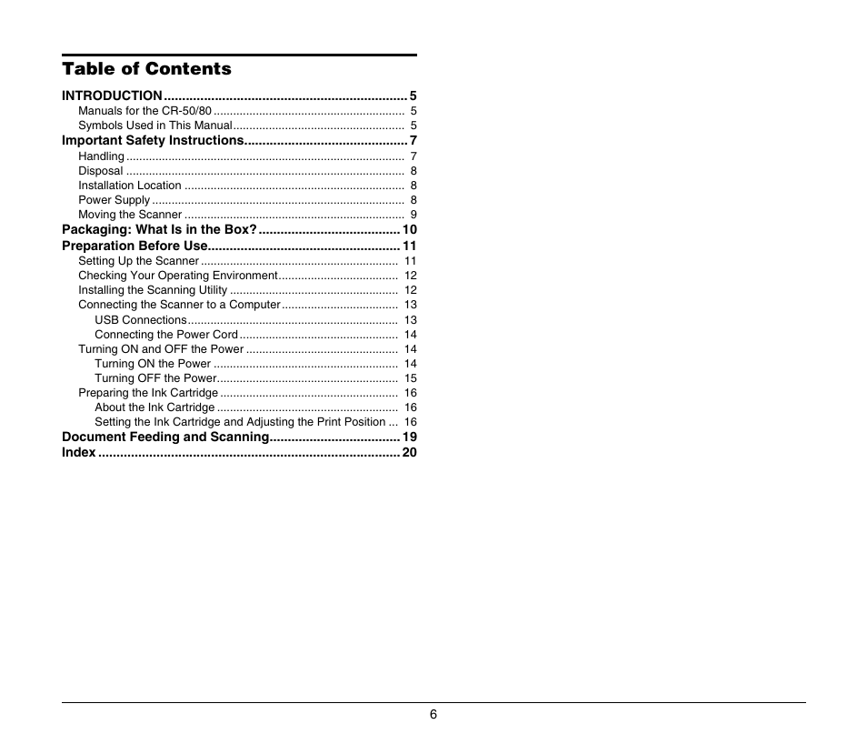 Canon CR-80 User Manual | Page 6 / 21