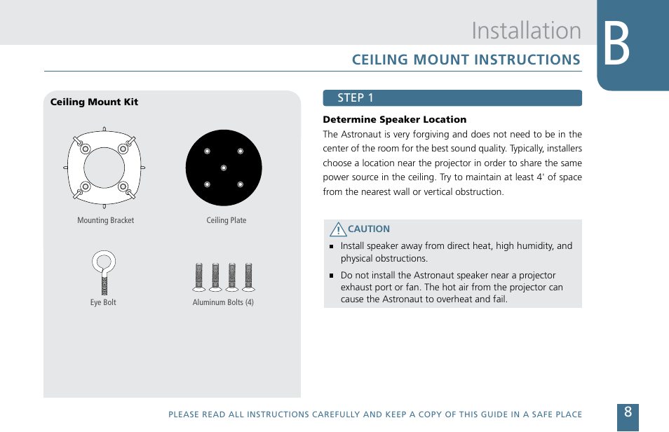 Installation | Cetacea Sound Astronaut CL Owner's Manual User Manual | Page 9 / 24