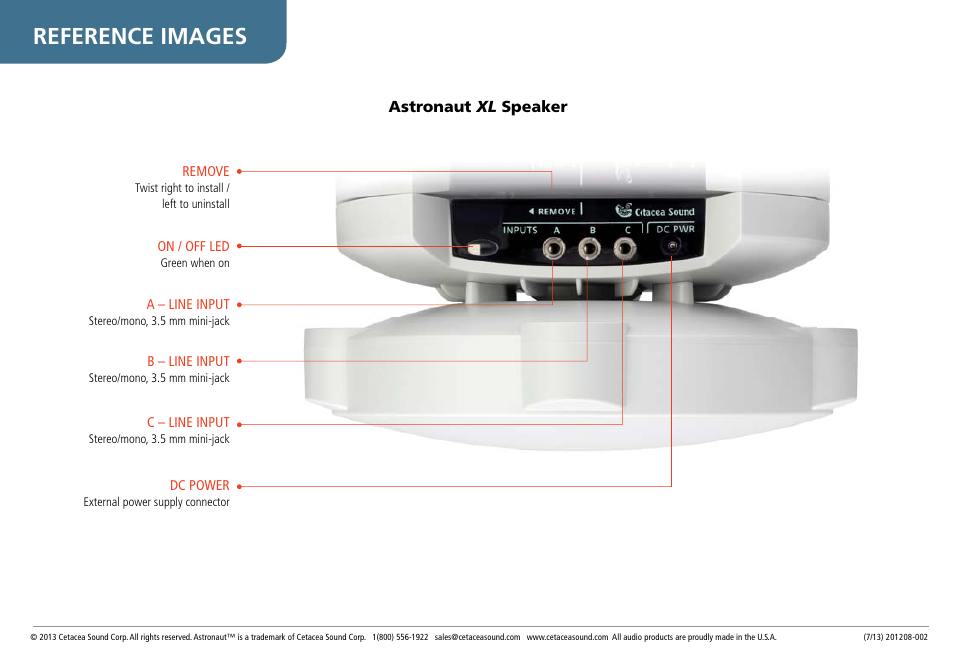 Reference images | Cetacea Sound Astronaut XL Quick Start Guide User Manual | Page 2 / 4