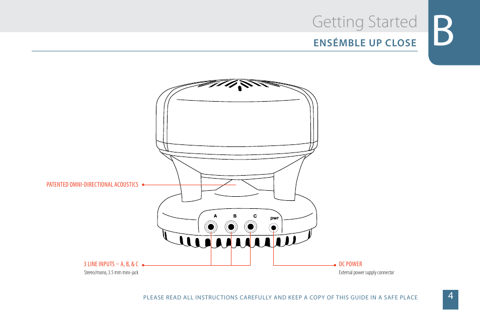 Getting started | Cetacea Sound Ensémble 903 User Manual | Page 5 / 16