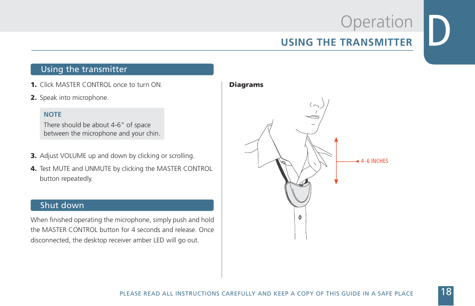 Operation | Cetacea Sound Orbiter Owner's Manual User Manual | Page 19 / 24