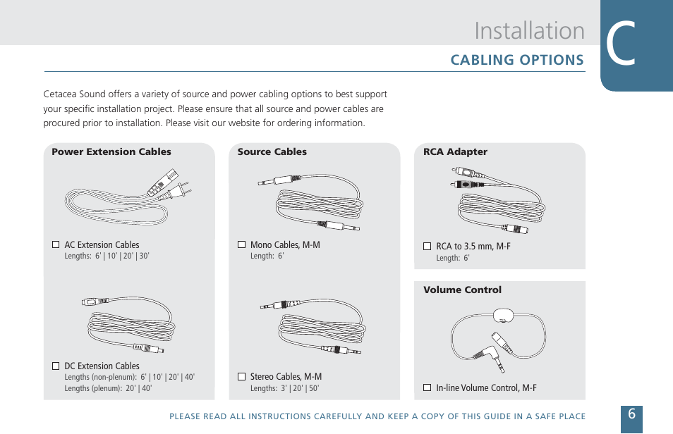 Installation | Cetacea Sound Orbiter Owner's Manual User Manual | Page 7 / 24