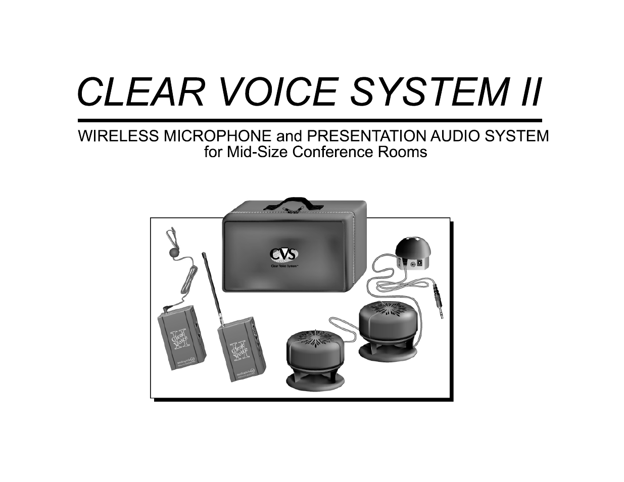 Cetacea Sound Clear Voice System II Owner's Manual User Manual | 26 pages