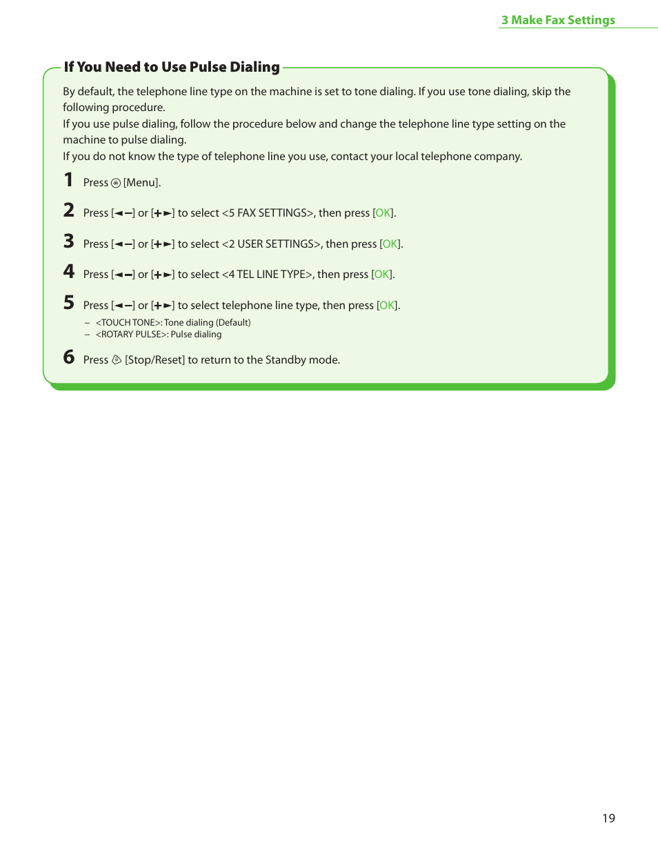 If you need to use pulse dialing | Canon MF4370DN User Manual | Page 21 / 44