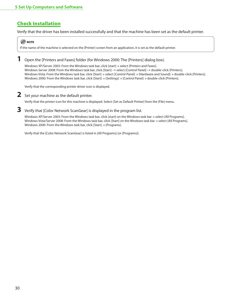 Check installation | Canon MF4370DN User Manual | Page 32 / 44