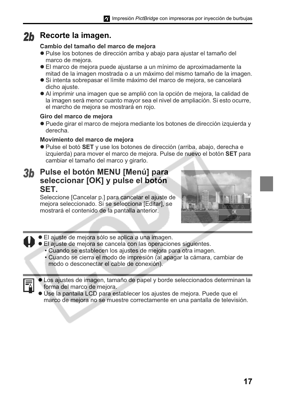 Recorte la imagen | Canon Printing Using a Direct Camera/Printer Connection Guide Direct Print User Manual | Page 67 / 76