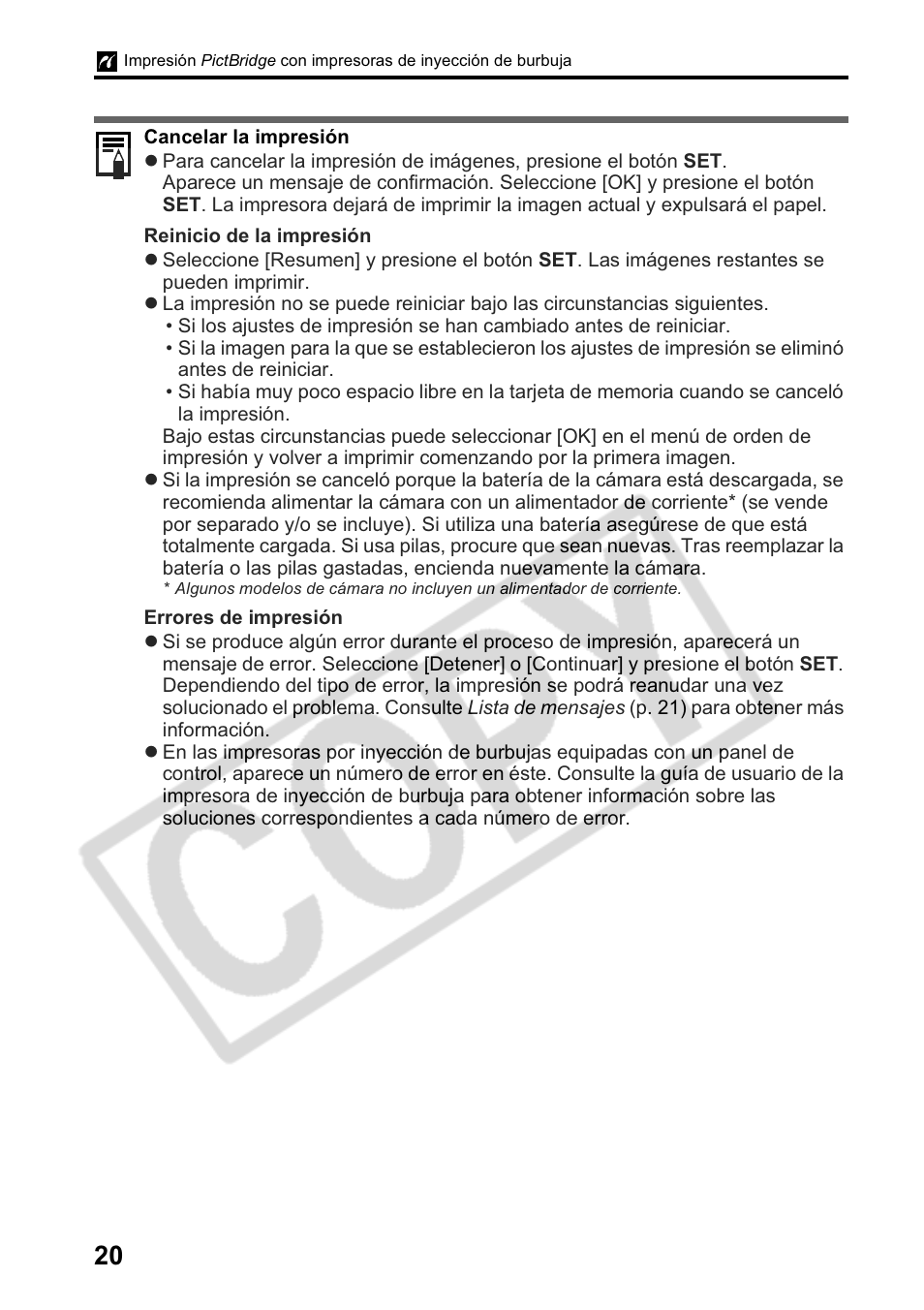 Canon Printing Using a Direct Camera/Printer Connection Guide Direct Print User Manual | Page 70 / 76