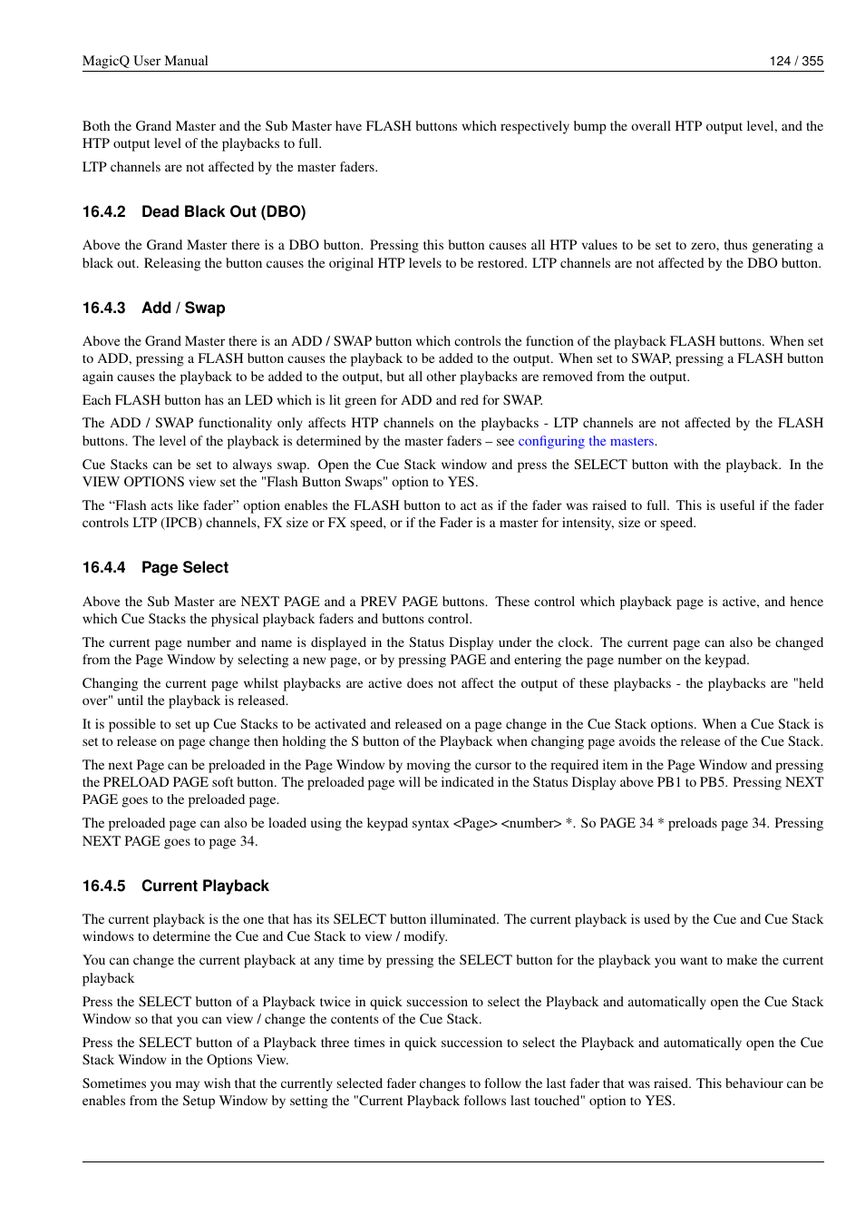 Dead black out (dbo), Add / swap, Current playback | 2 dead black out (dbo), 3 add / swap, 5 current playback | ChamSys MagicQ User Manual User Manual | Page 153 / 384